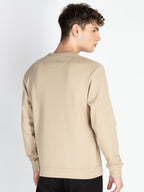 Mens Solid Round Neck Lightweight Sweatshirt
