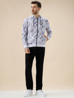 Men's Camouflage Print Full Sleeves Hooded Sweatshirt with Side Pockets