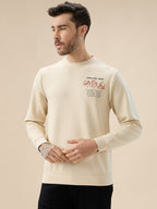 Men's Chest & Back Typography Print Full-Sleeves Round Neck Sweatshirt