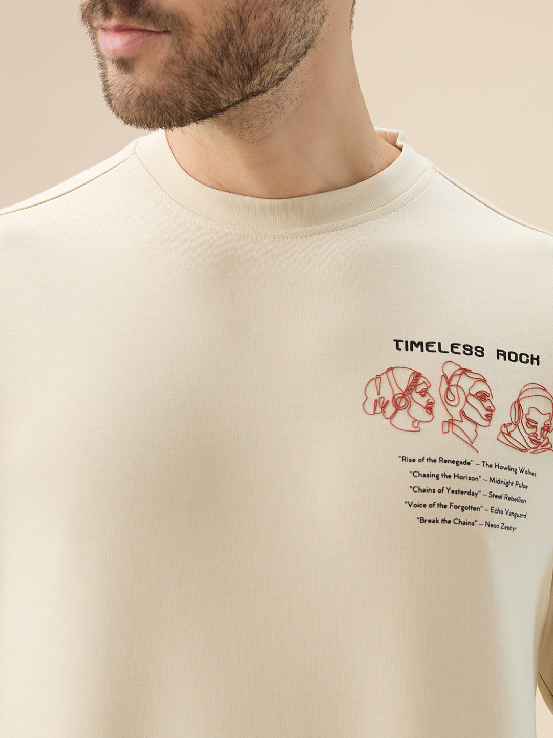 Men's Chest & Back Typography Print Full-Sleeves Round Neck Sweatshirt