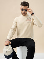 Men's Chest & Back Typography Print Full-Sleeves Round Neck Sweatshirt
