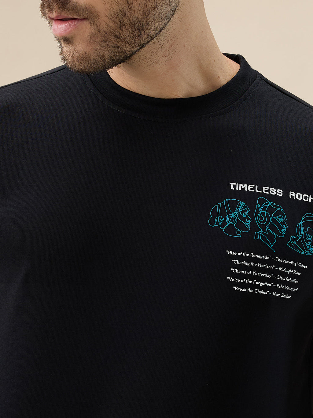 Men's Chest & Back Typography Print Full-Sleeves Round Neck Sweatshirt