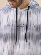 Men's Camouflage Print Full Sleeves Textured Hooded Sweatshirt
