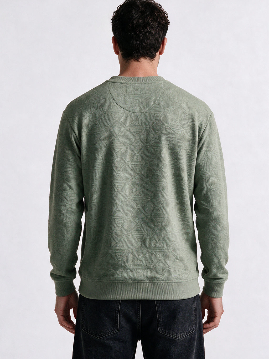 Men's Blended Round Neck Regular Fit Sweatshirt