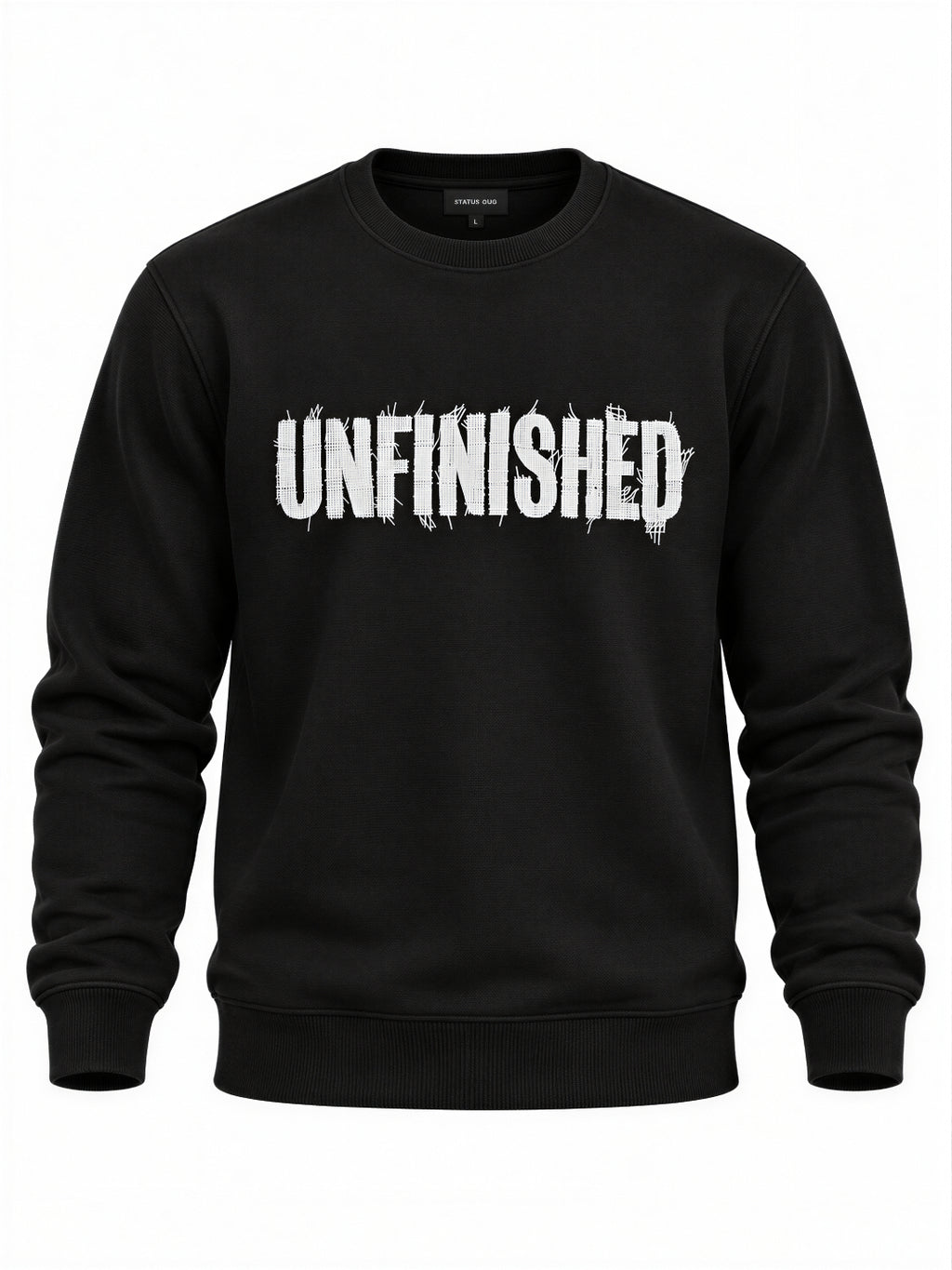 Black Printed Regular Fit Sweatshirt