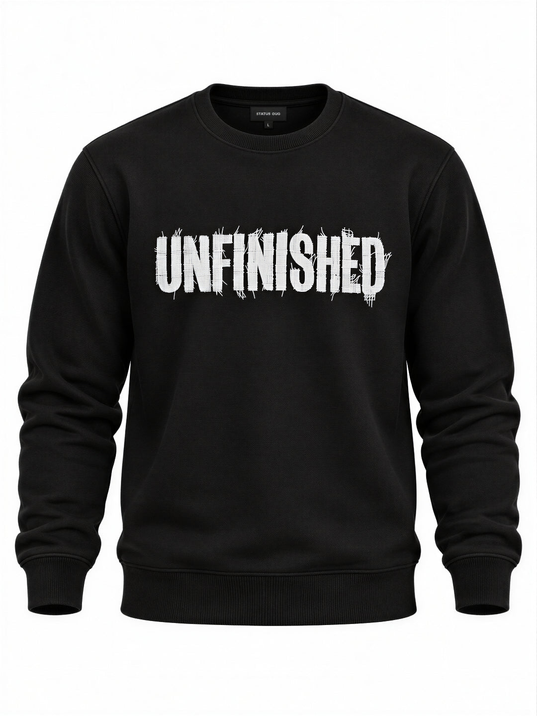 Black Printed Regular Fit Sweatshirt