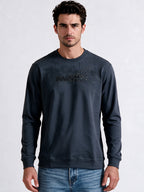 Men's Blended Round Neck Regular Fit Sweatshirt