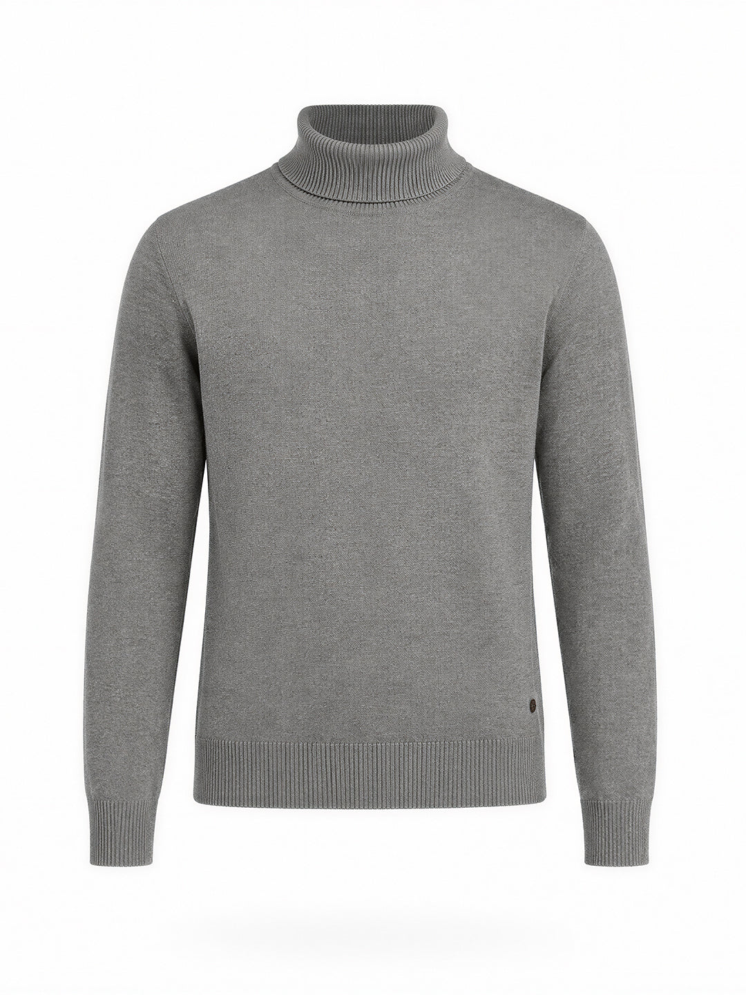 Mens Solid High Neck Sweater