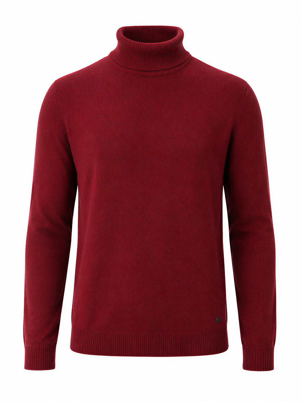 Mens Solid High Neck Sweater