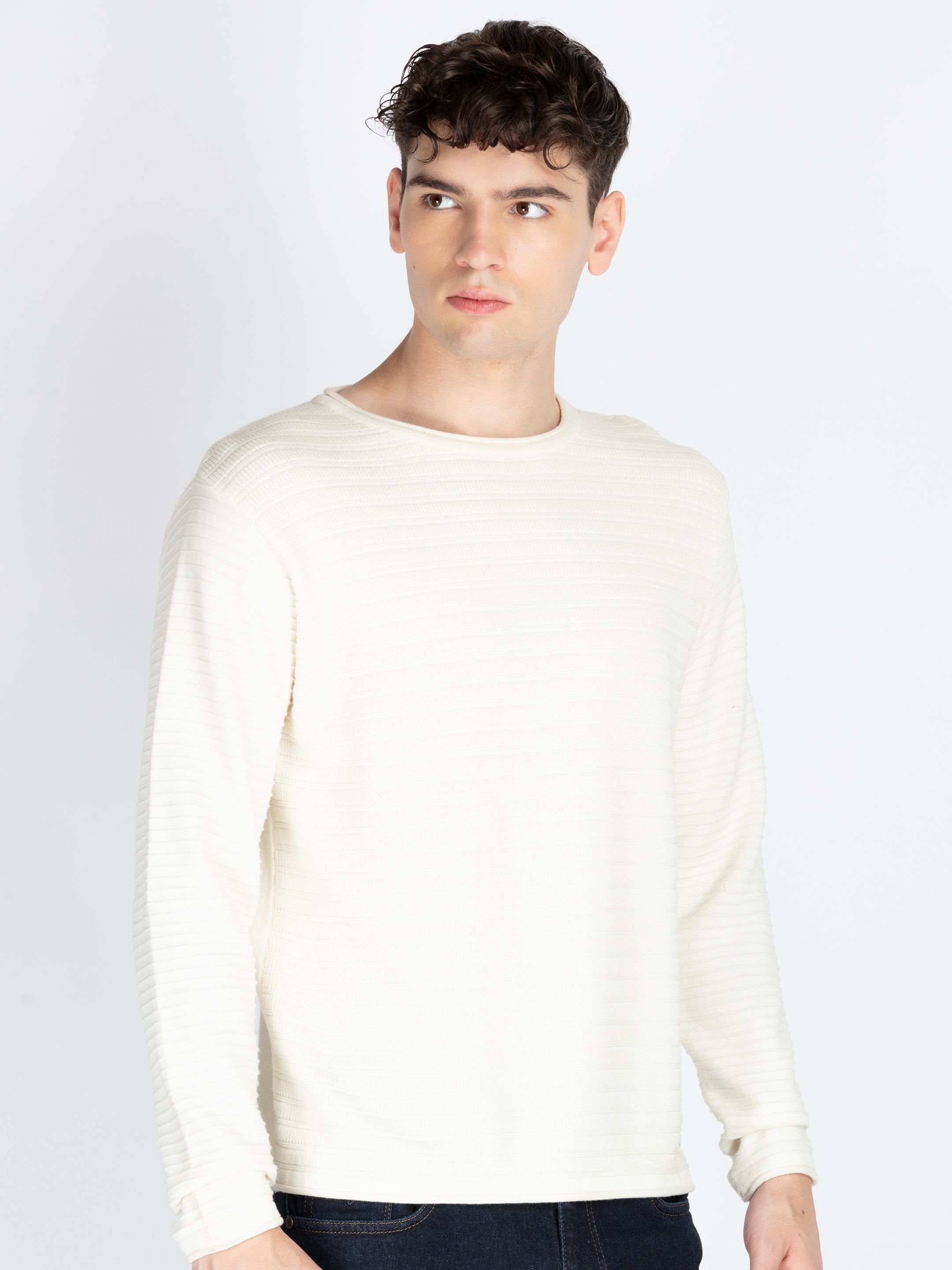 Mens Textured Sweater Secondary image