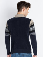 Mens Self Design Jacquard Sweater