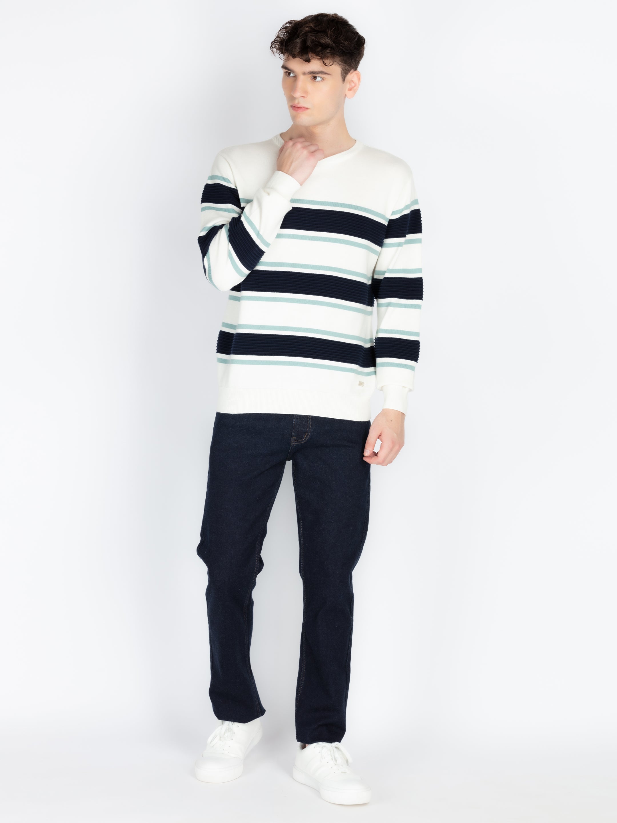 Mens Striped Sweater