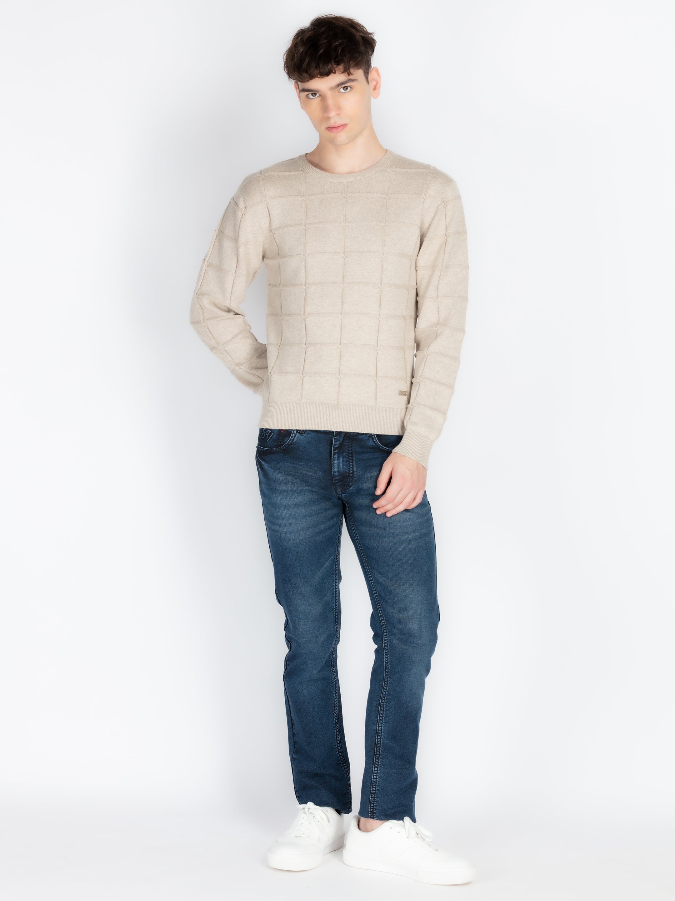 Mens Textured Sweater