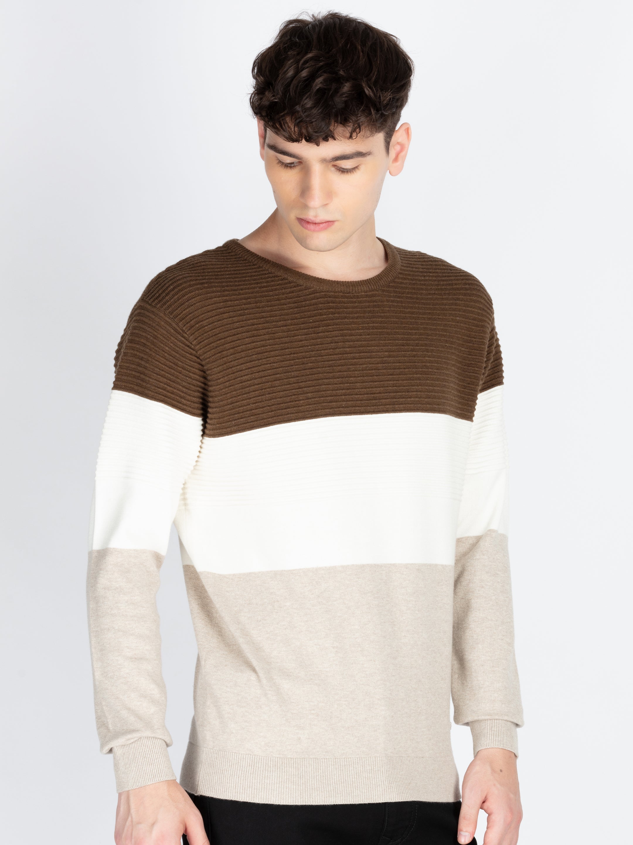 Mens Striped Sweater Secondary image