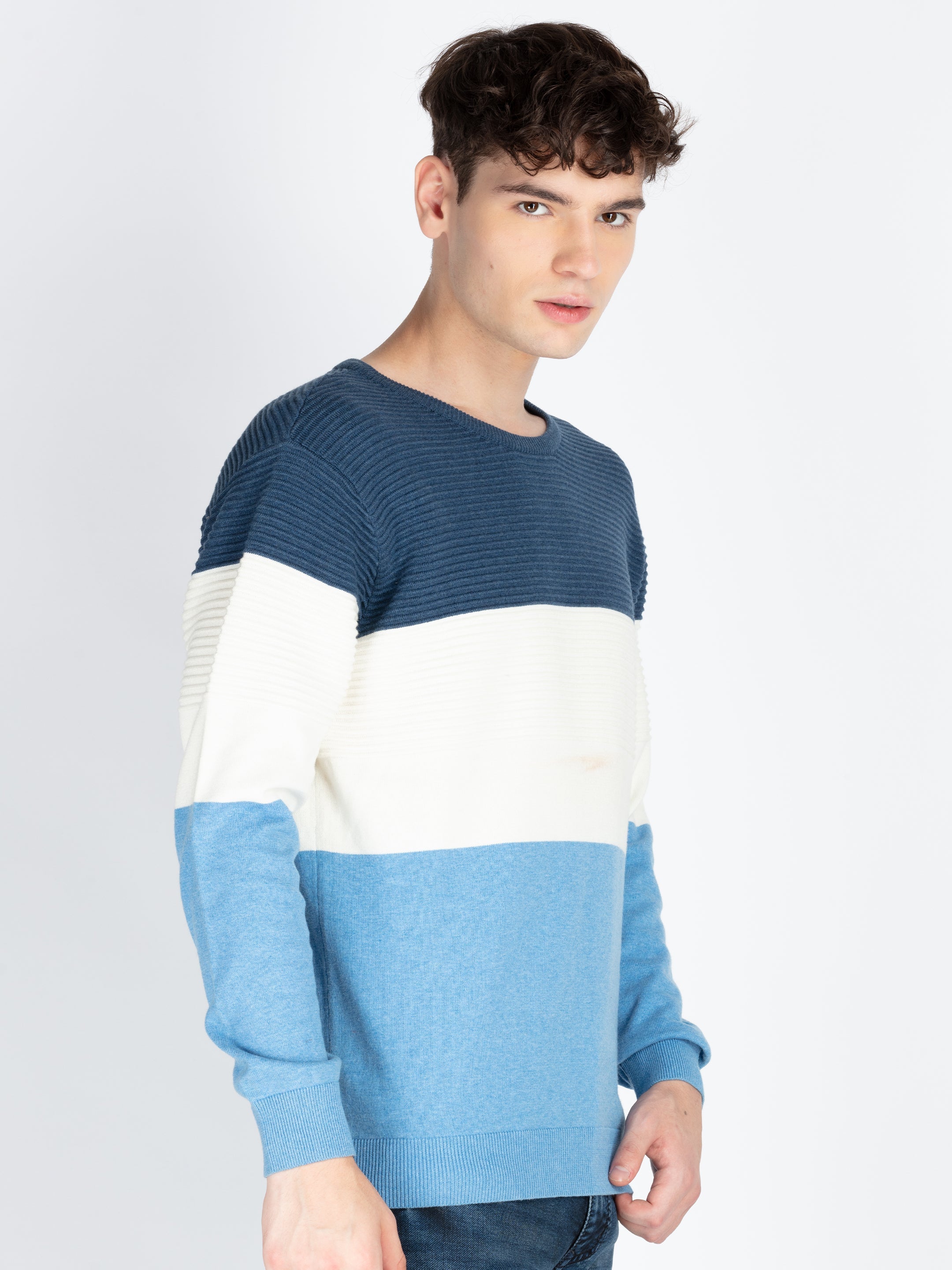 Mens Striped Sweater Secondary image