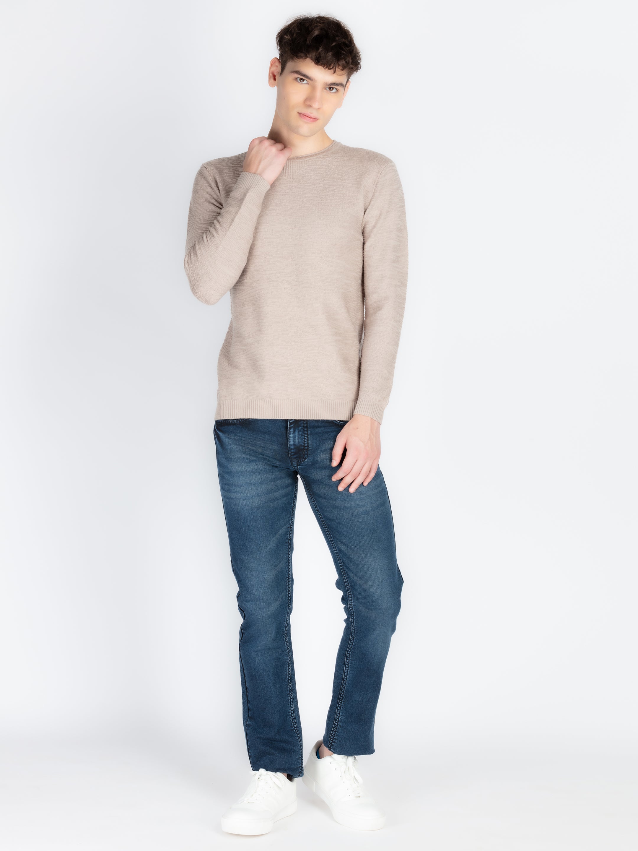 Mens Textured Sweater