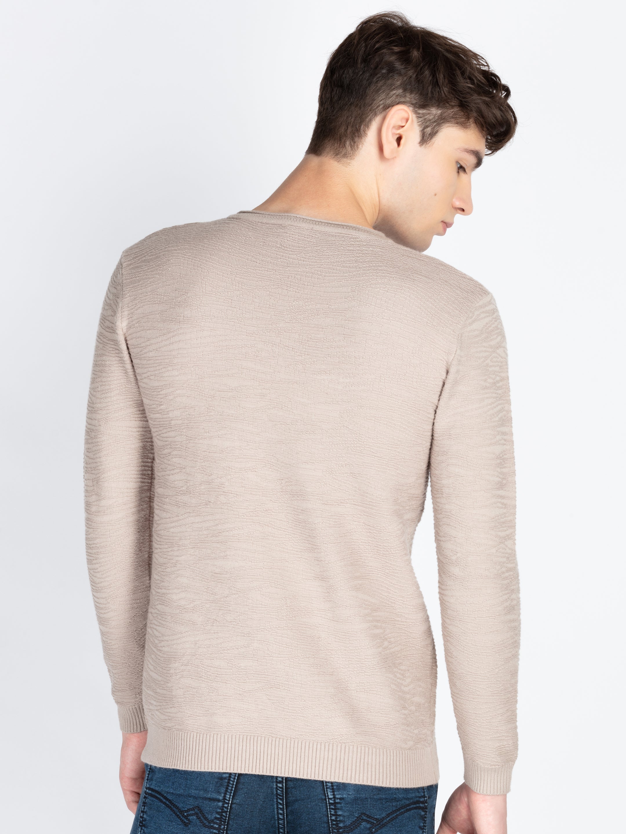 Mens Textured Sweater