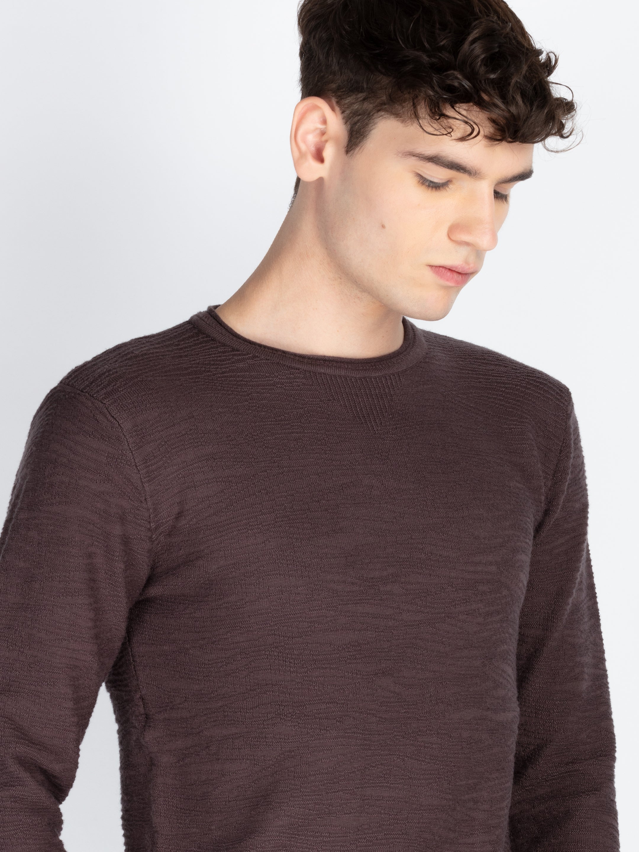 Mens Textured Sweater