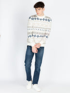 Mens Self Design Jacquard Sweater