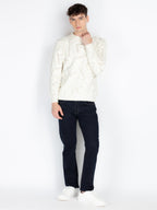 Mens Self Design Jacquard Sweater