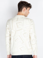 Mens Self Design Jacquard Sweater