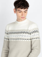 Mens Self Design Jacquard Sweater