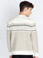 Mens Self Design Jacquard Sweater
