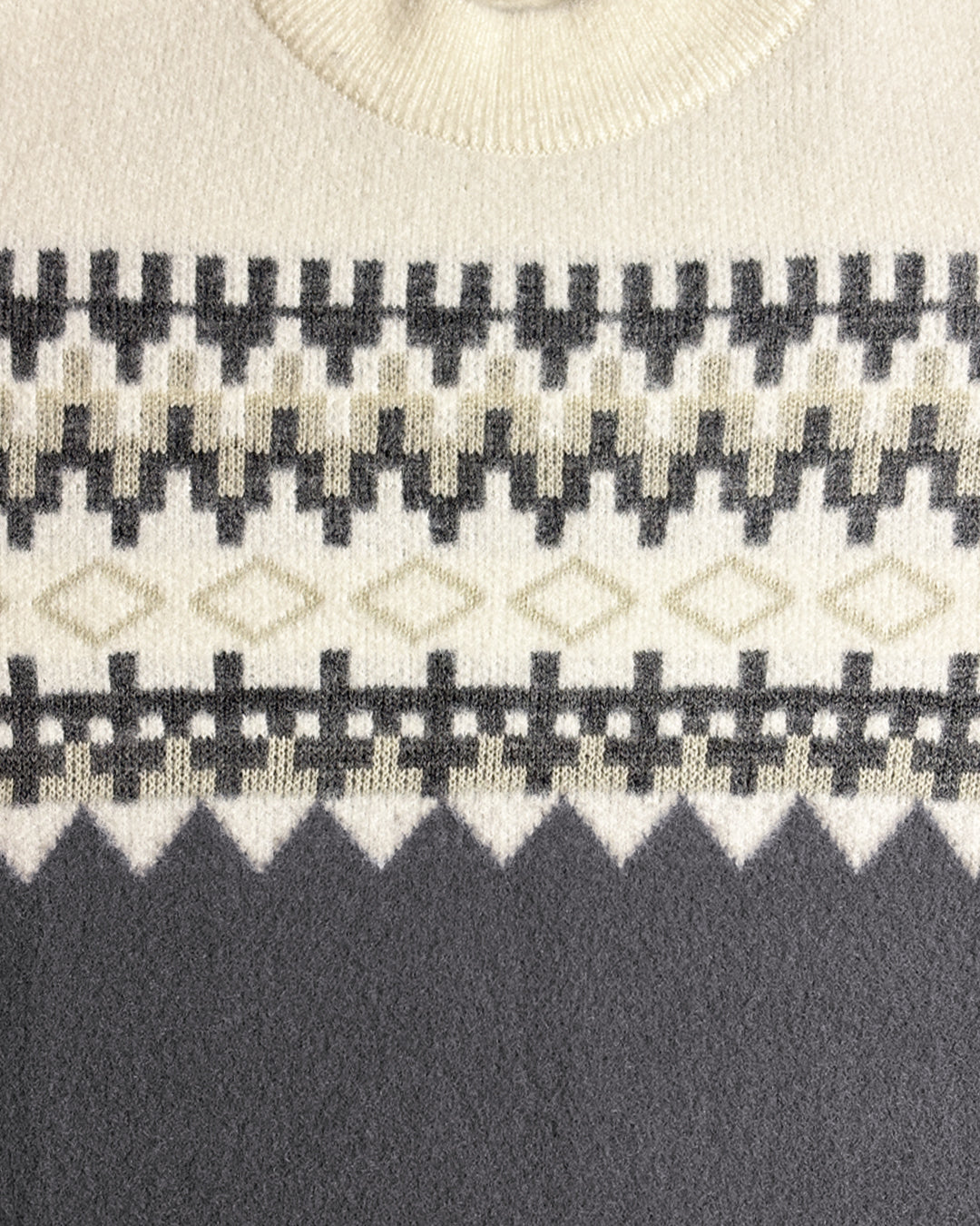 Men Fair Isle Colourblocked Pullover
