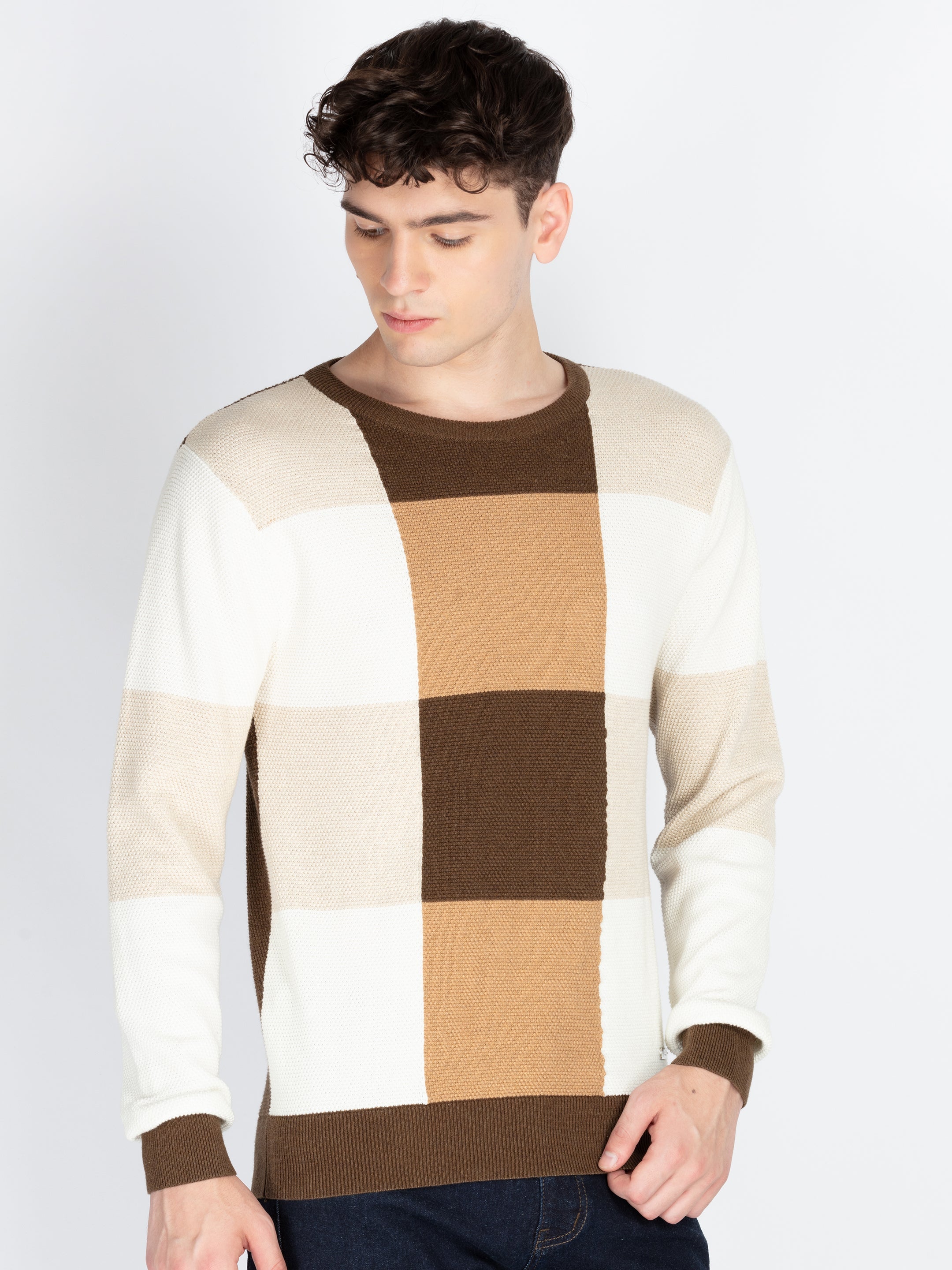 Mens Colourblocked Sweater Secondary image