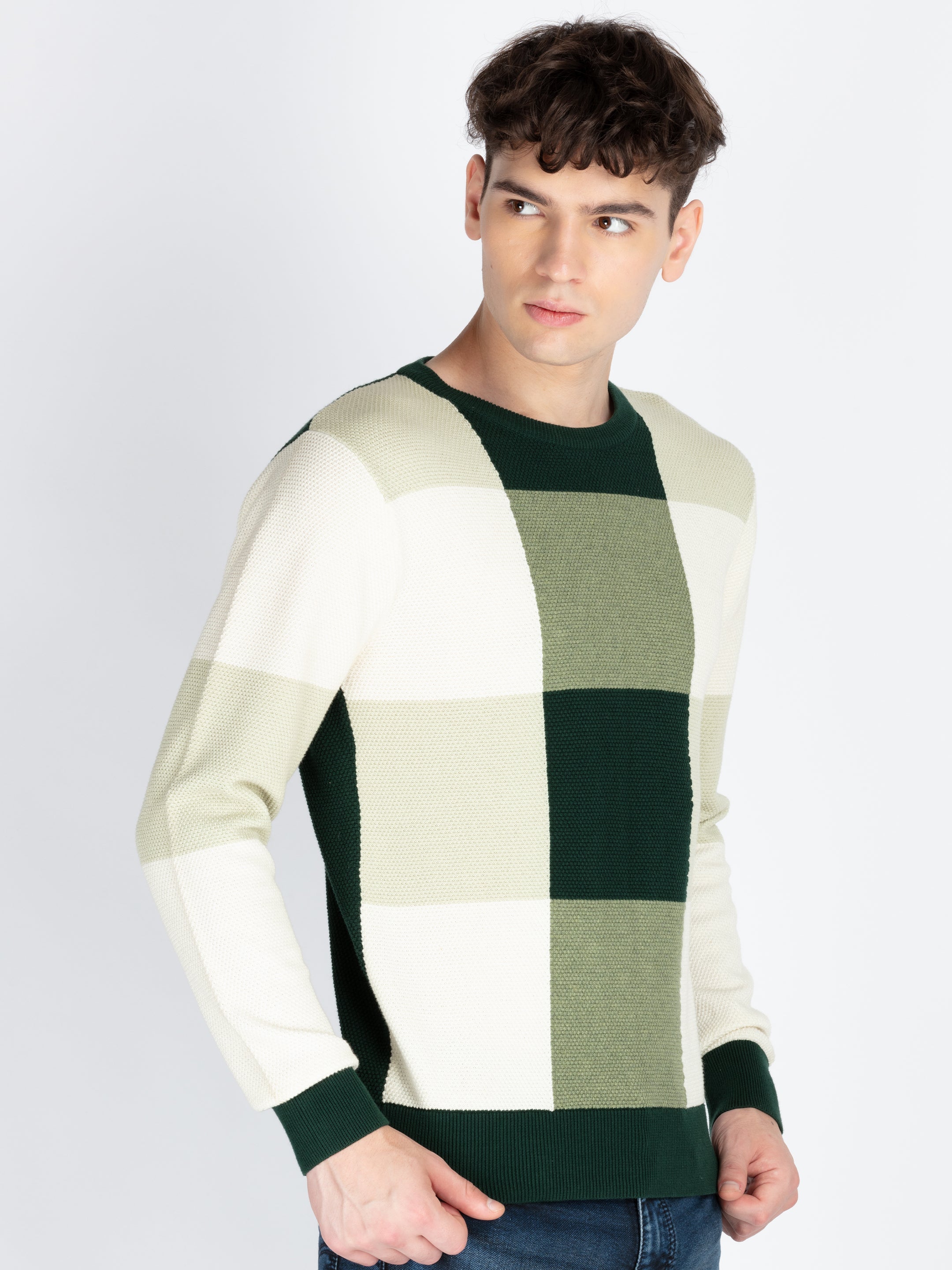 Men's Checked Sweater