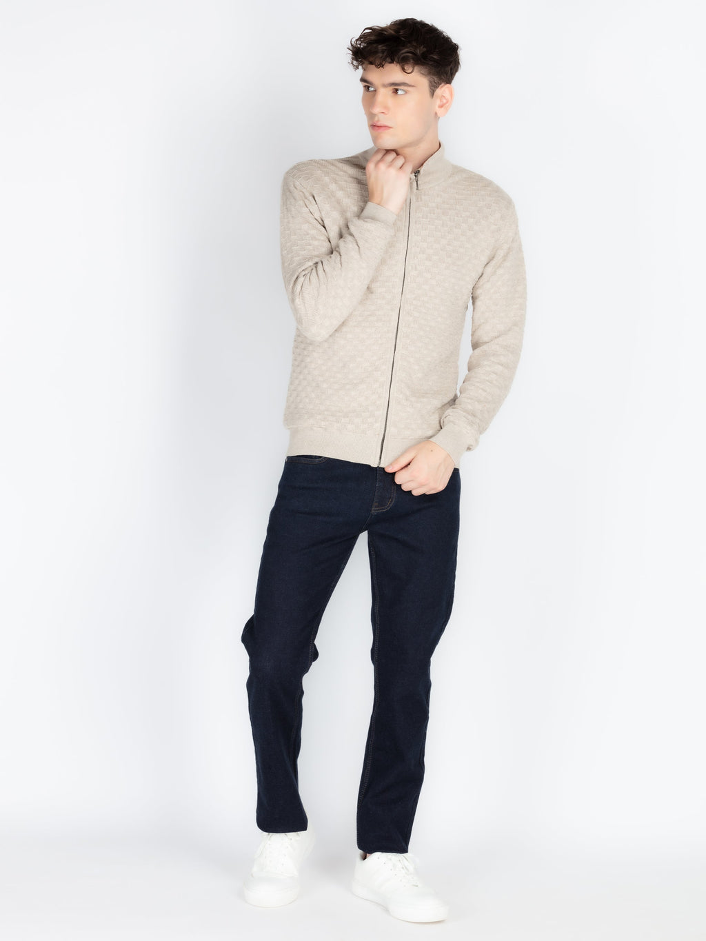 Mens Textured Sweater