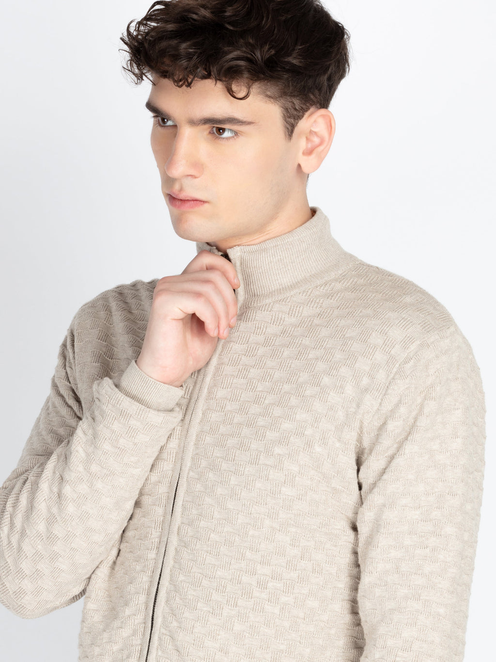 Mens Textured Sweater