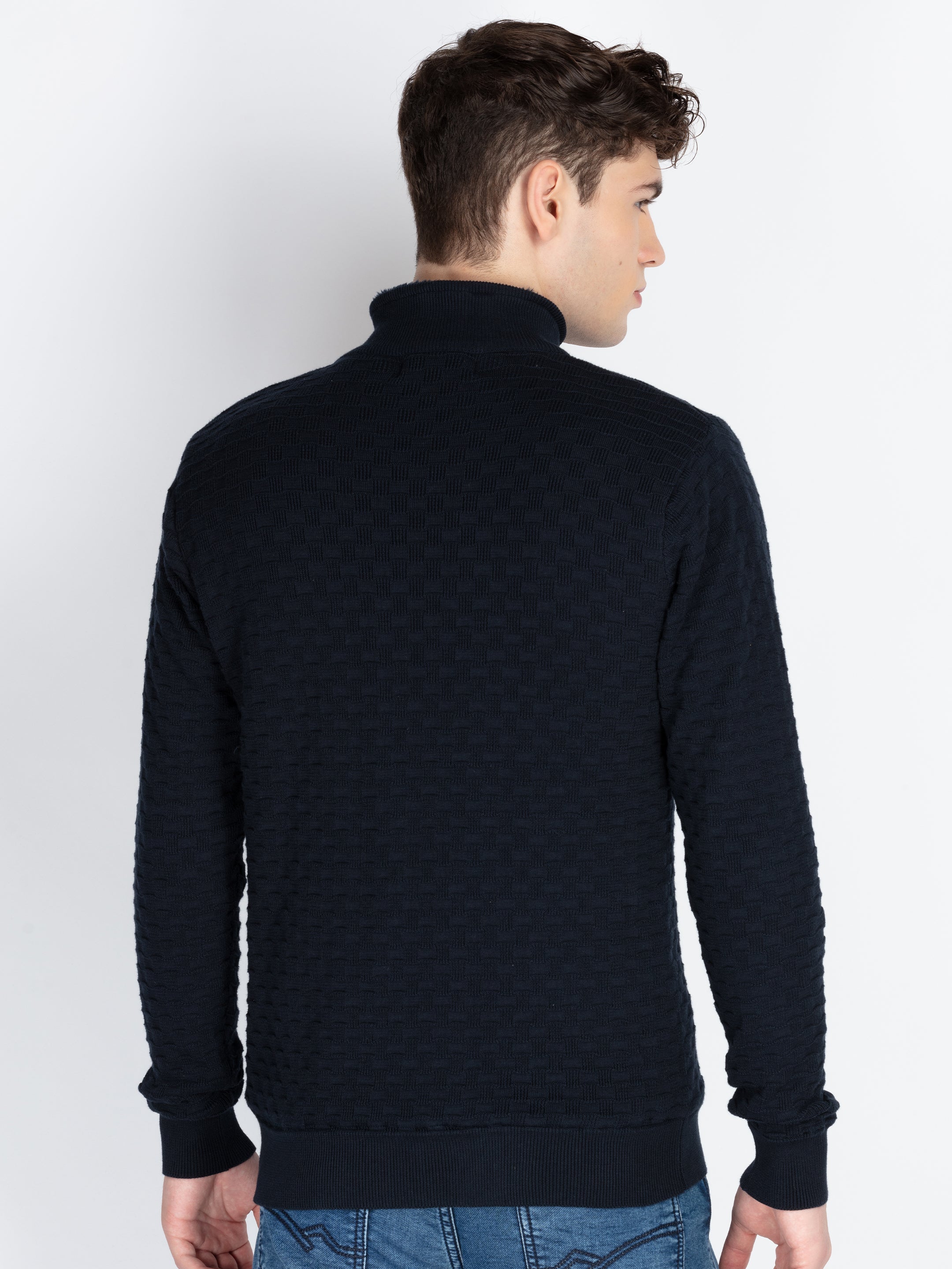 Mens Textured Sweater