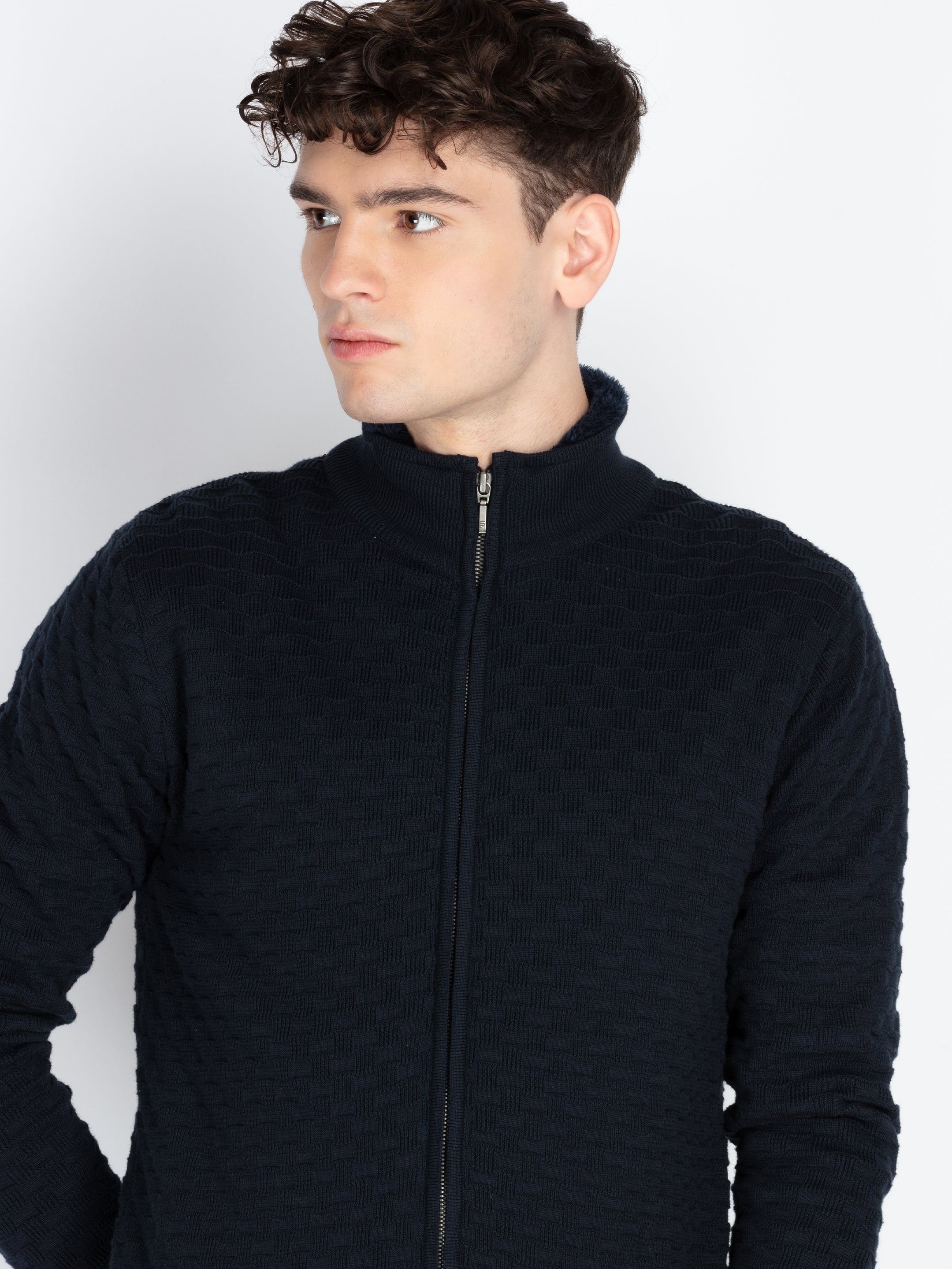 Mens Textured Sweater
