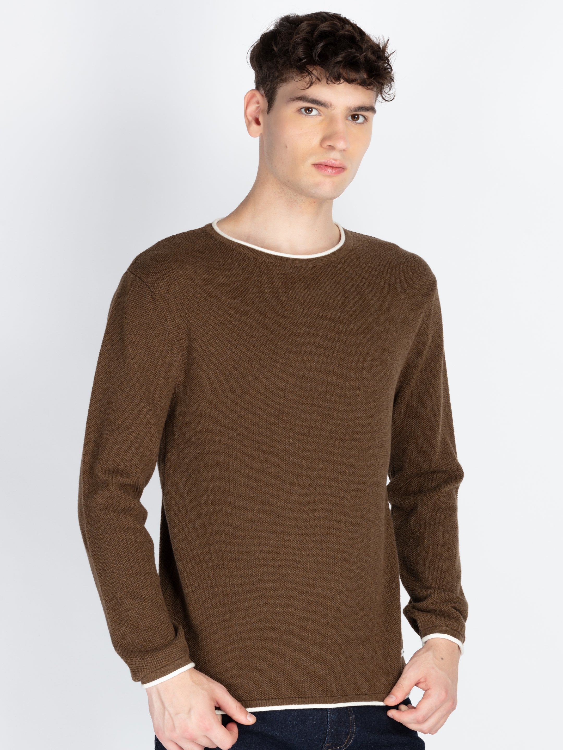 Mens Textured Sweater Secondary image
