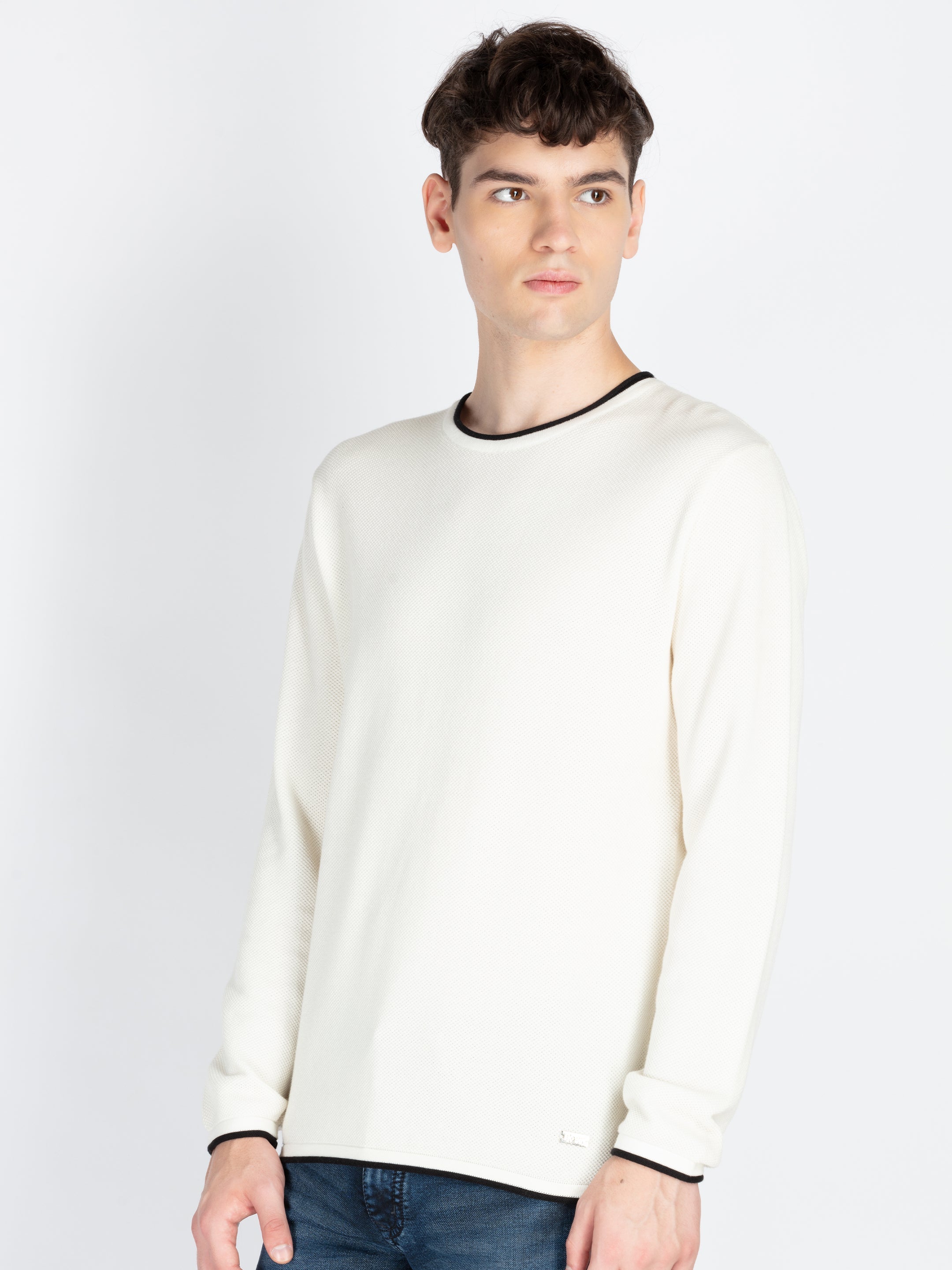 Mens Textured Sweater Secondary image