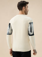 Men's Typography Print Round Neck Full Sleeve Regular Fit Sweater