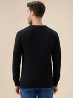 Men's Solid Textured Polo Collar Full Sleeve Regular Fit Stylish Sweater