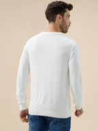 Men's Solid Textured Polo Collar Full Sleeve Regular Fit Stylish Sweater