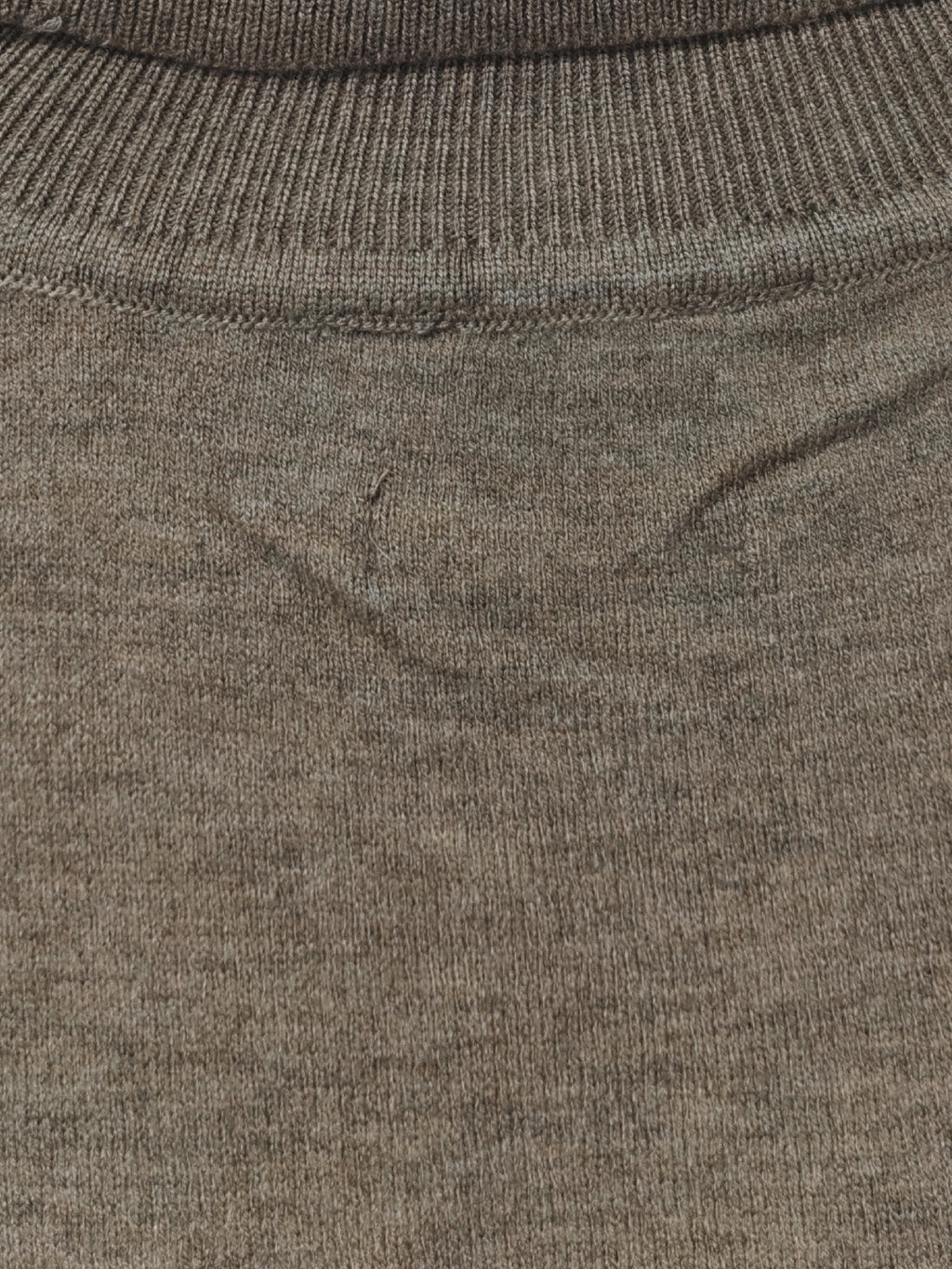 Khaki Melange Roll Neck Sweater
