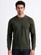 Men's Solid Round Neck Blended Regular Fit Sweater