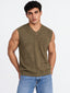 Men's Solid Regular Fit Sleeveless V-Neck Acrylic Sweater Vest