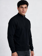 Men's Self Design High Neck Full Sleeve Sweater