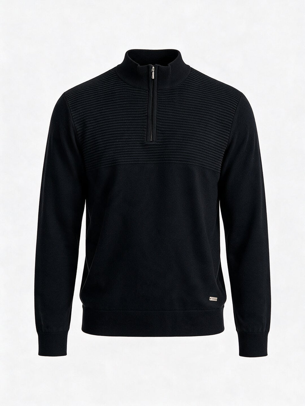 Men's Self Design High Neck Full Sleeve Sweater