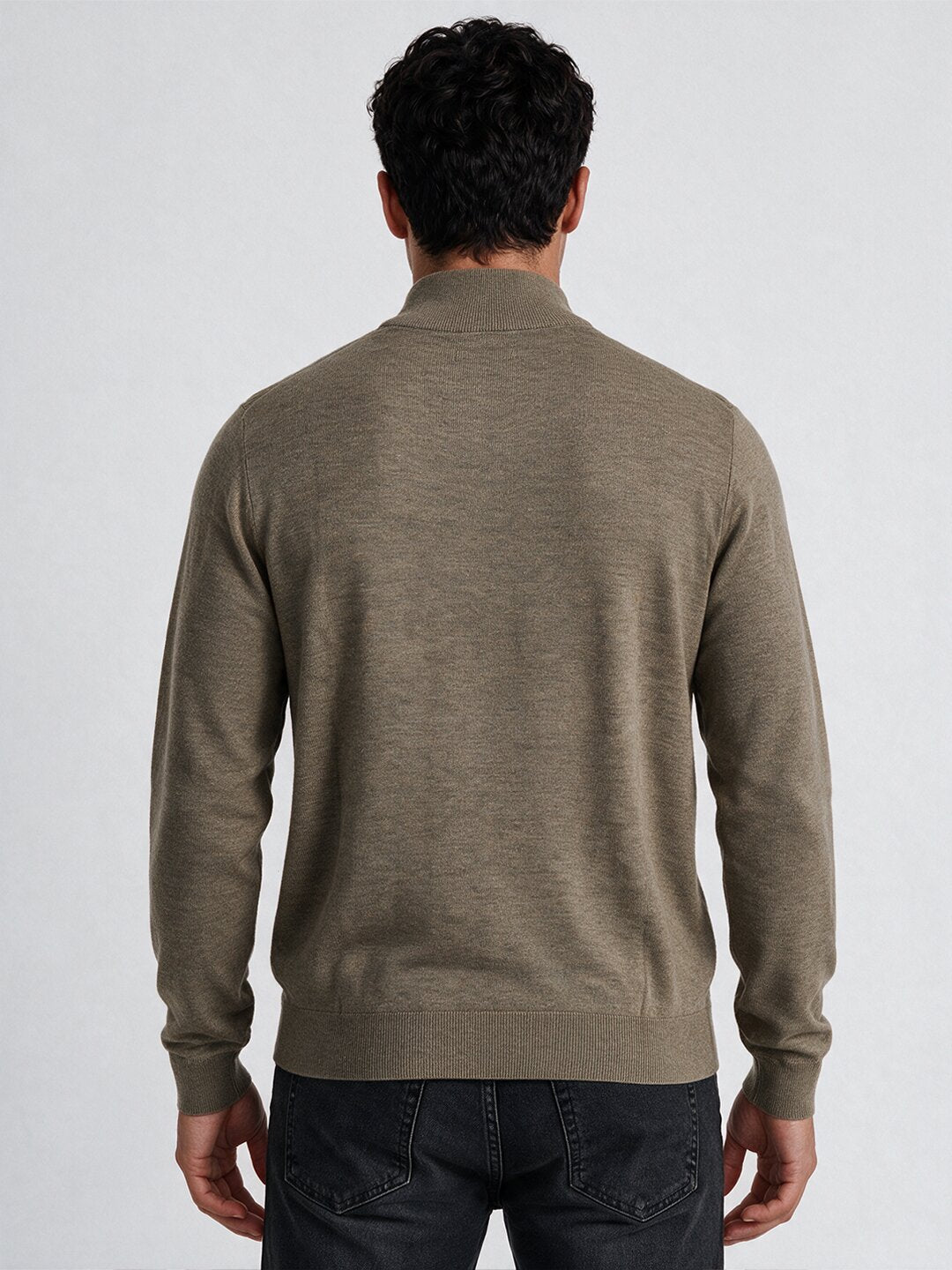 Men's Self Design High Neck Full Sleeve Sweater