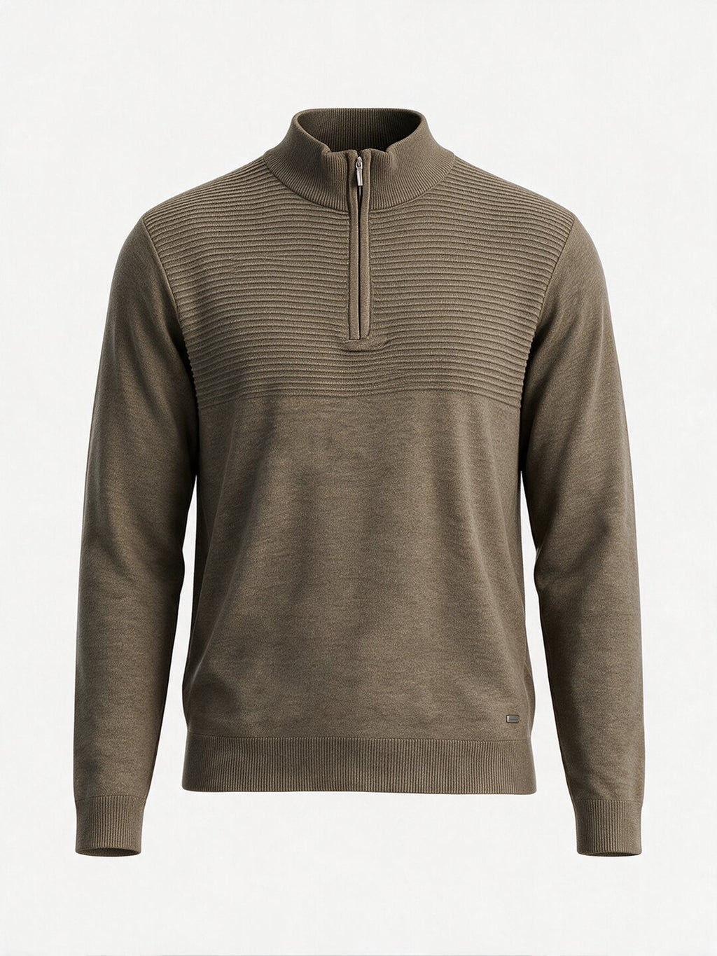 Men's Self Design High Neck Full Sleeve Sweater