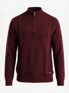 Men's Self Design High Neck Full Sleeve Sweater