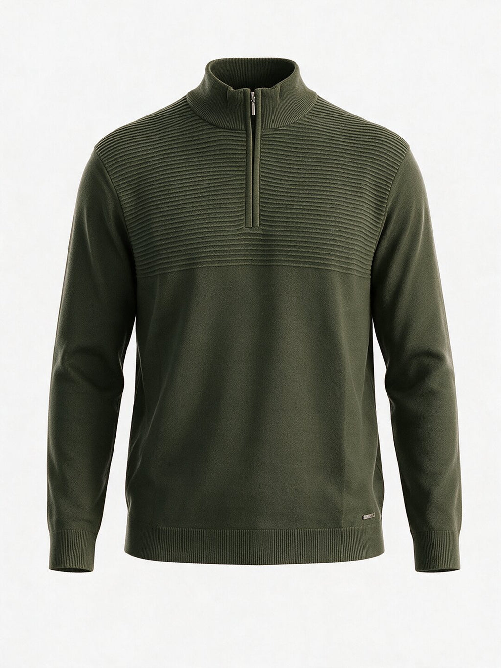 Men's Self Design High Neck Full Sleeve Sweater