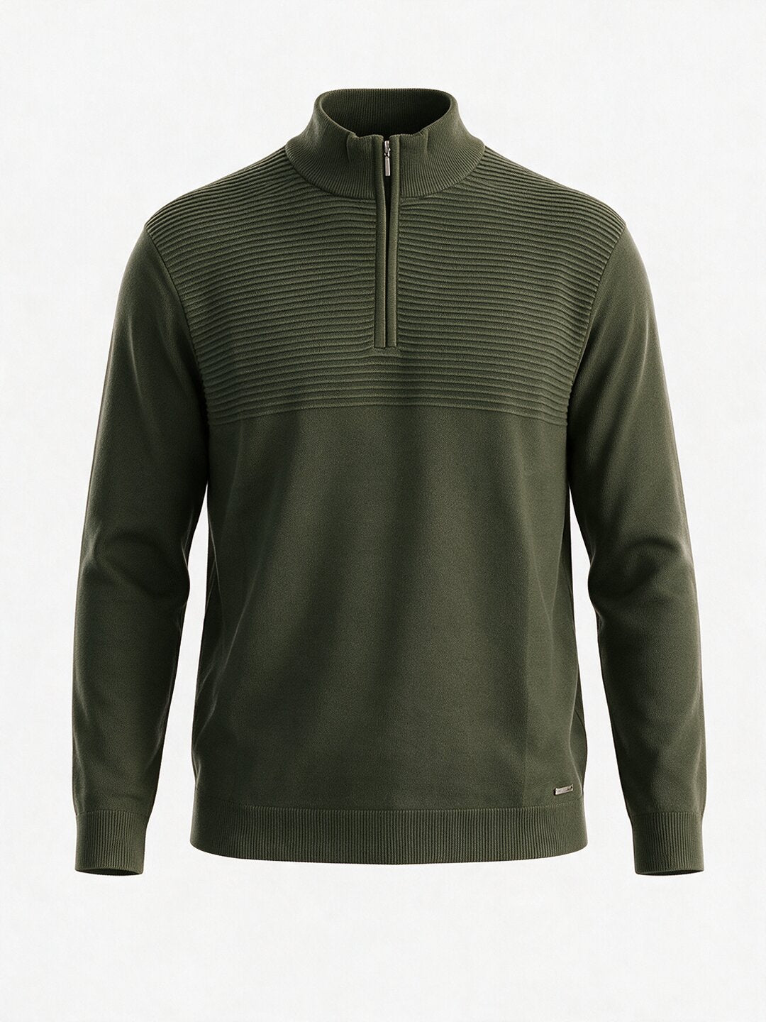 Men's Self Design High Neck Full Sleeve Sweater