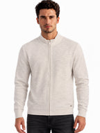 Men's Self Design High Neck Full Sleeve Sweater